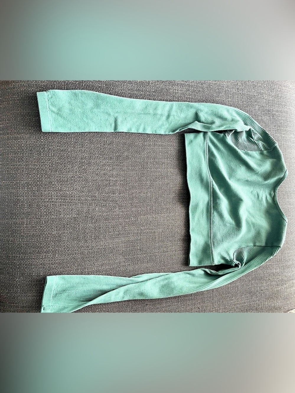 Garage Ribbed Long-Sleeve Shirt turquoise